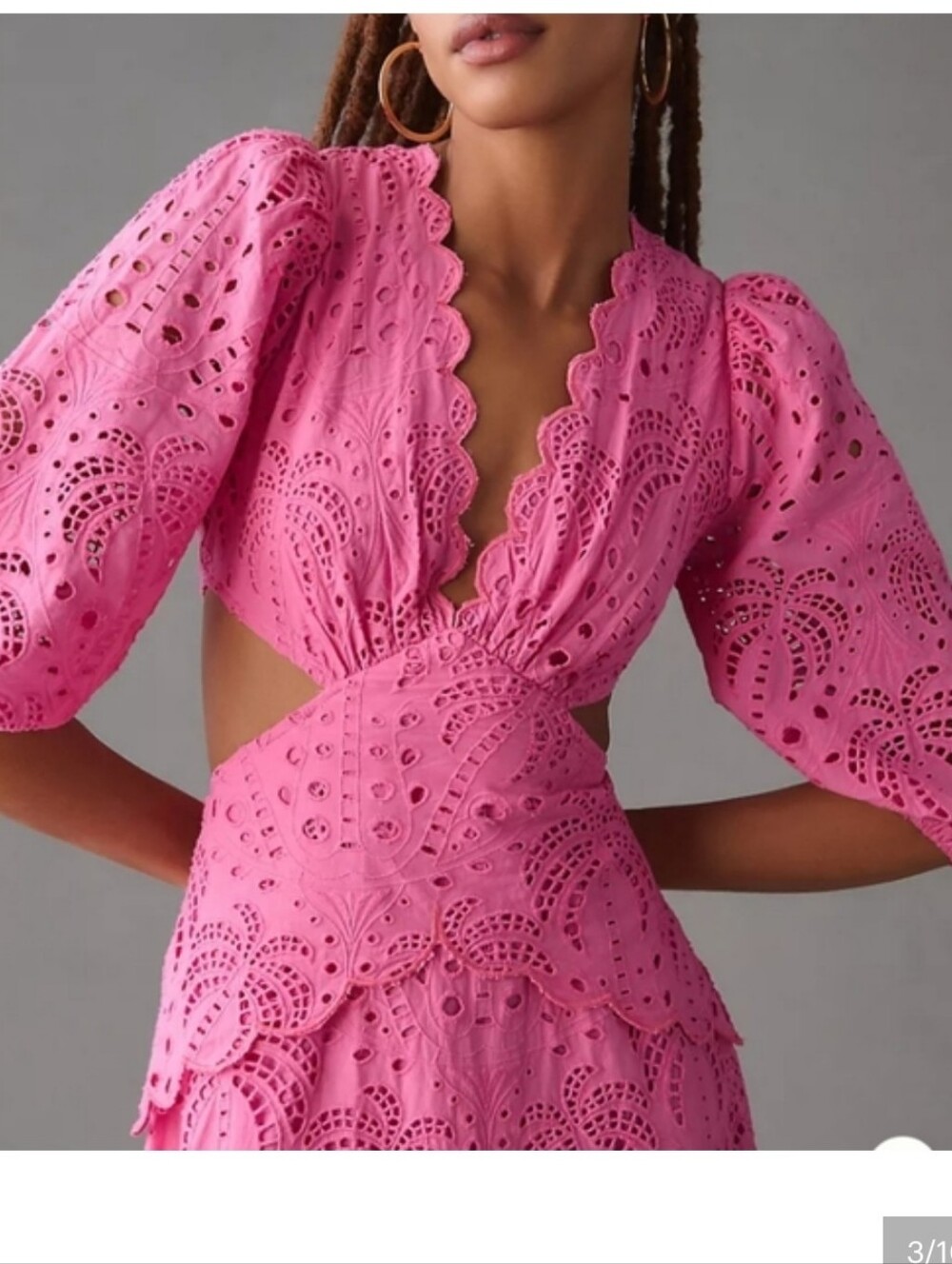 Farm Rio Pink Richilieur Mididress - Picture 4 of 8